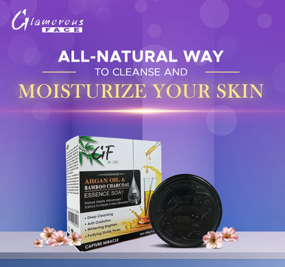Glamorous Face Argan Oil & Bamboo Charcoal Essence Soap