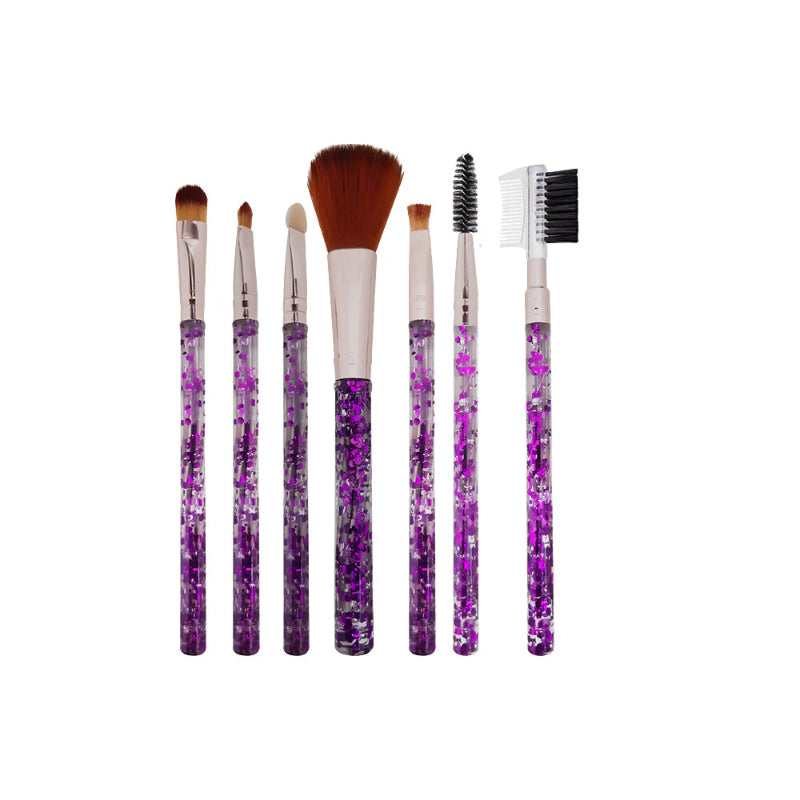 Glamorous Face 7 in 1 Brush Set (Purple)
