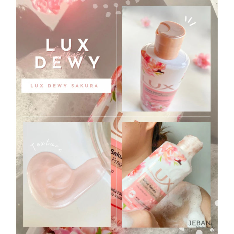 Lux Dewy Sakura Hyaluronic Acid Body Wash 190ml – 2x Moisturizing Essence with Delicate Fragrance