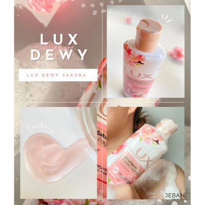 Lux Dewy Sakura Hyaluronic Acid Body Wash 190ml – 2x Moisturizing Essence with Delicate Fragrance