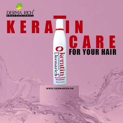 Derma Rich Keratin Moisturizing Conditioner 300ml Smooth & Nourishing Hair Care