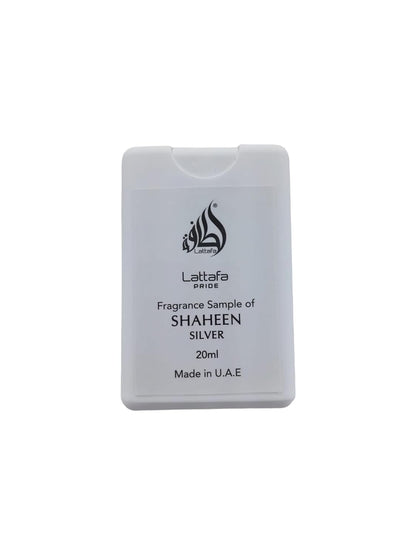 Lattafa Pride Shaheen Silver Eau de Parfum Travel Size Spray - 20ml (0.67 OZ), Unisex Fragrance for Men & Women