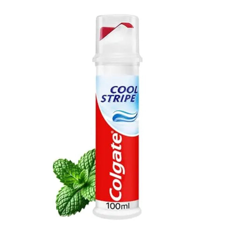Colgate Cool Stripe Toothpaste Pump 100ml Refreshing Mint & Cavity Protection