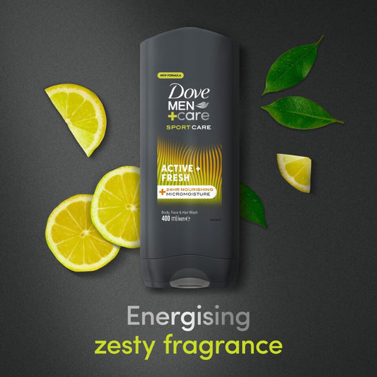 Dove Men+Care Sport Active Fresh 3-in-1 Body Wash Shower Gel 400ml