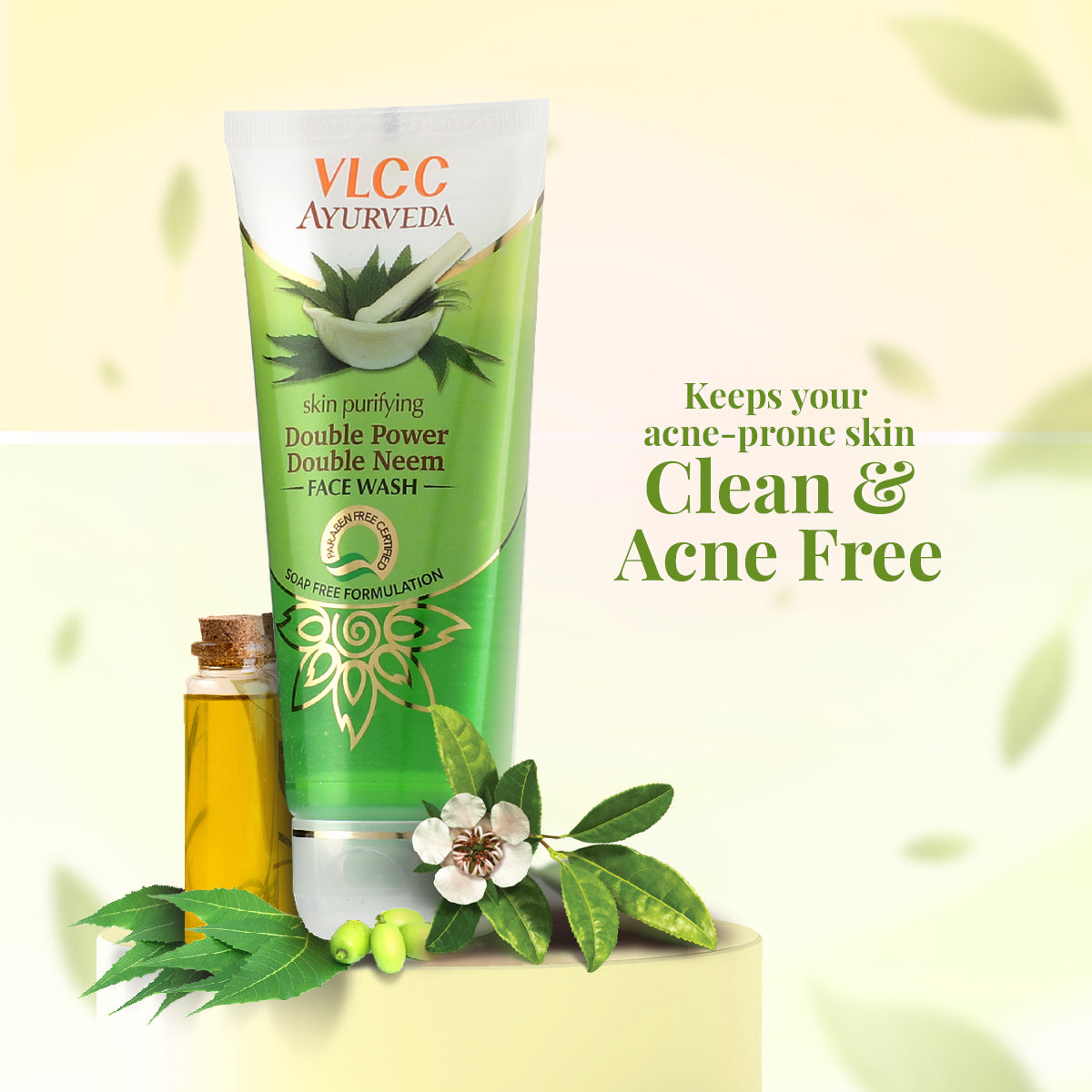 VLCC Ayurveda Skin Purifying Double Power Double Neem Face Wash 100ml