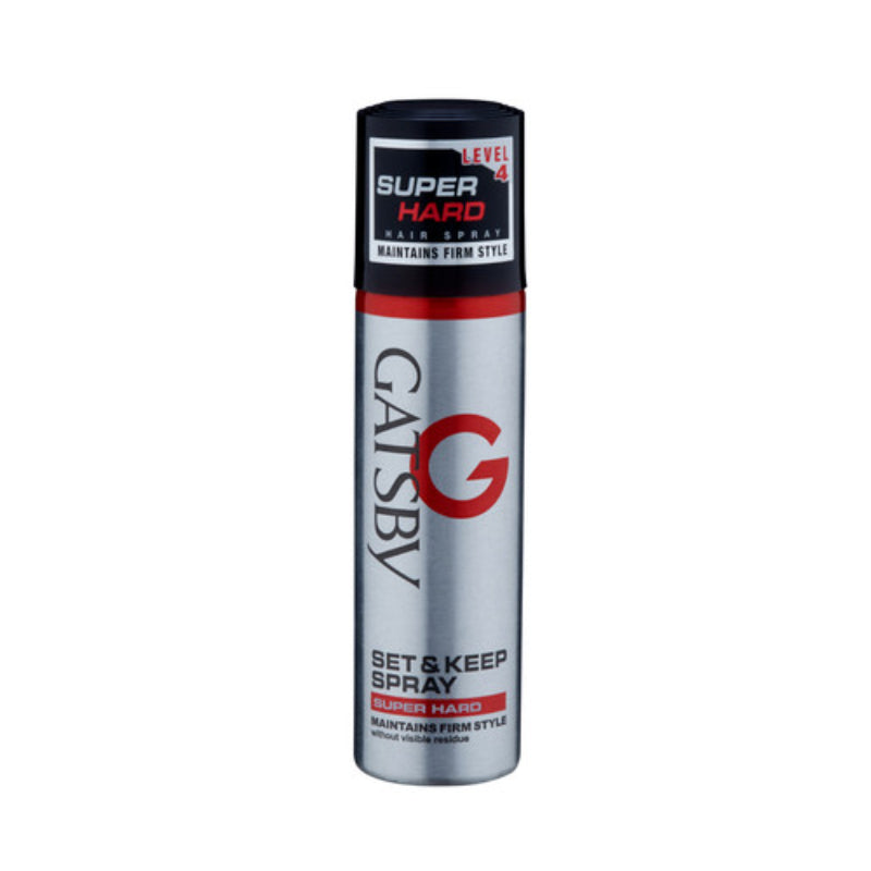 Gatsby Set & Keep Super Hard Hair Spray 66ml – Ultra Strong Hold Finishing Spray for Long Lasting Style Control, Anti Frizz &