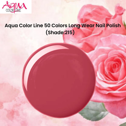 Aqua Color Line 50 Colors Long Wear Nail Polish (Shade:215)