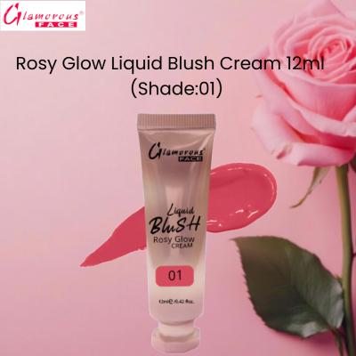 Glamorous Face Rosy Glow Liquid Blush Cream 12ml (Shade:01)