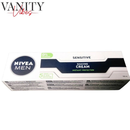 Nivea Men Sensitive Shaving Cream Instant Protection 100 ml Gentle Care & Smooth Shave for Sensitive Skin