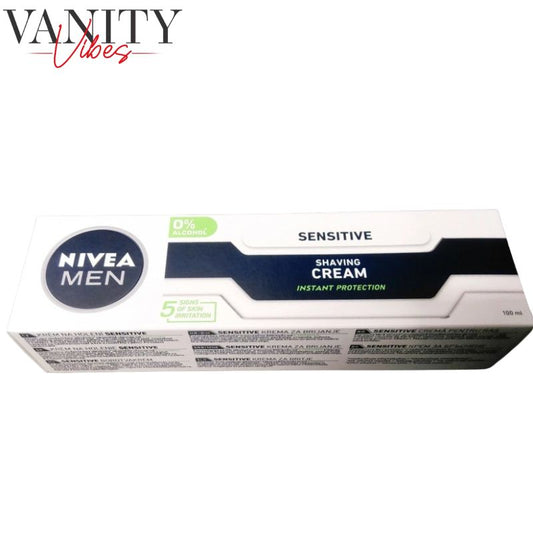Nivea Men Sensitive Shaving Cream Instant Protection 100 ml Gentle Care & Smooth Shave for Sensitive Skin