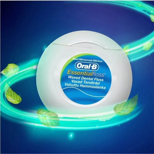 Oral-B Mint Essential Dental Floss 50m - Cleans Where Toothbrushes Cannot Reach for Fresh & Healthy Gums