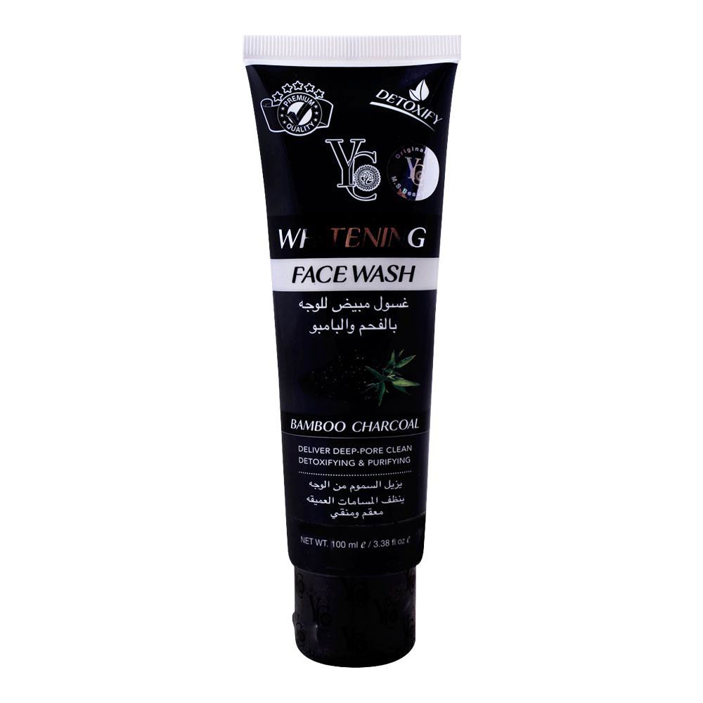 YC Whitening Bamboo Charcoal Face Wash 100 ml Deep Cleansing, Brightening & Oil Control
