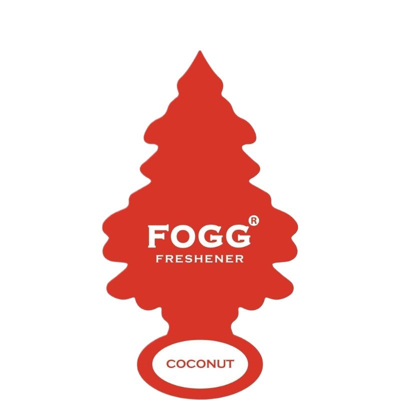 Fogg Coconut Paper Air Freshener – Long Lasting Tropical Fresh Hanging Fragrance for Car, Room & Wardrobe