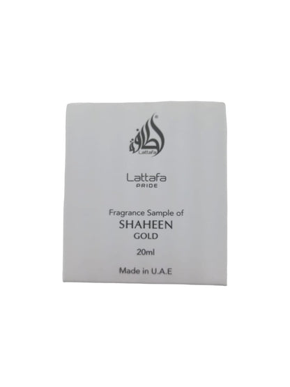 Lattafa Shaheen Gold Eau de Parfum Spray Trial Size, 20ml