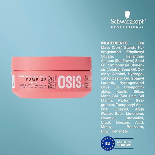 Schwarzkopf Osis+ Volume & Body Pump Up Multi-Use Volume Paste 85ml Lightweight & Volumizing Styling