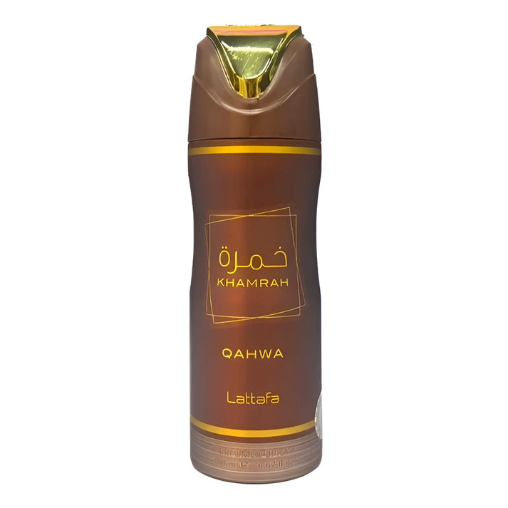 Khamrah Qahwa by Lattafa Perfumed Deodorant Spray 200 ml Long-Lasting Freshness & Warm Gourmand Fragrance