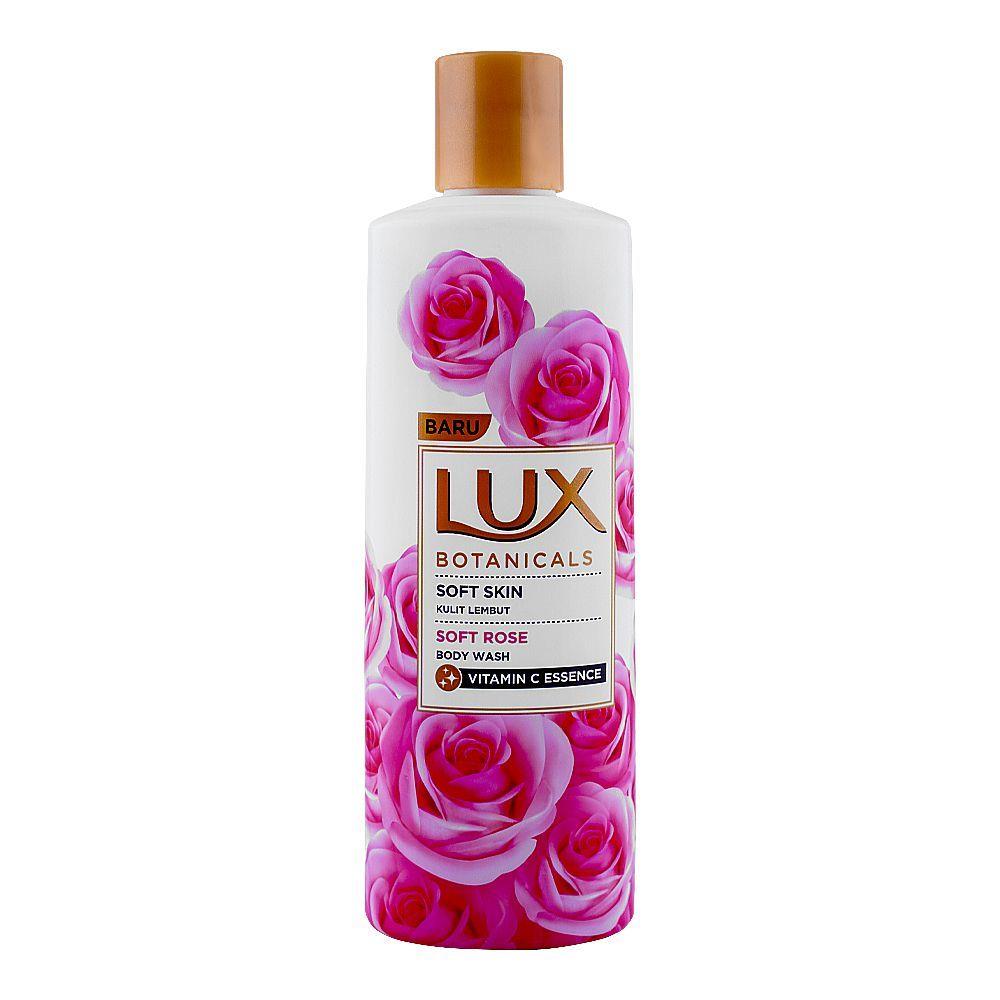 Baru Lux Botanicals Soft Skin Soft Rose Body Wash 250ml - Gentle Cleansing Shower Gel for Smooth, Silky & Fragrant Skin