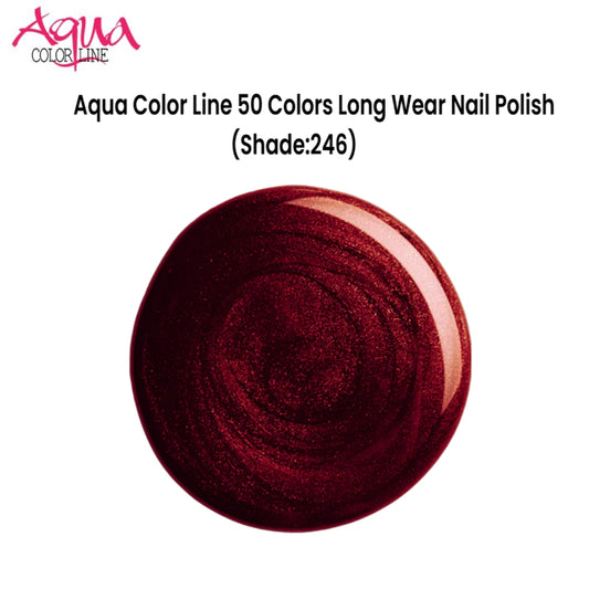 Aqua Color Line 50 Colors Long Wear Nail Polish (Shade:246)