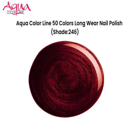 Aqua Color Line 50 Colors Long Wear Nail Polish (Shade:246)
