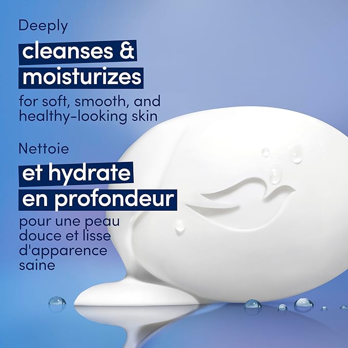 Dove Original Moisturizing Cream Beauty Bar With Deep Moisture 106g (Pack of 6 Soap Bars)