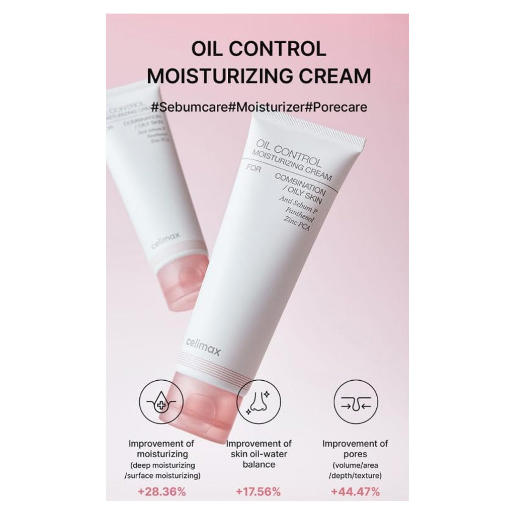 Celimax Oil Control Moisturizing Cream 80 ml Lightweight Hydration & Shine Control (K Beauty)