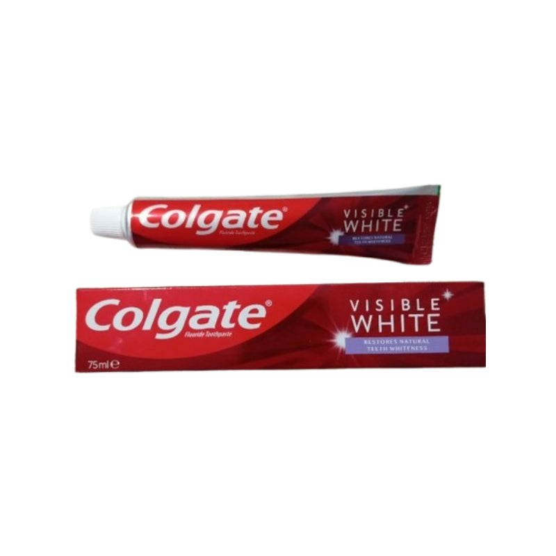 Colgate Visible White Toothpaste 75ml Restores Natural Teeth Whiteness & Bright Smile