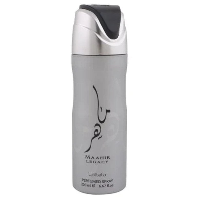 Lattafa Maahir Legacy Perfumed Body Spray 200 ml Long-Lasting Freshness & Luxurious Scent