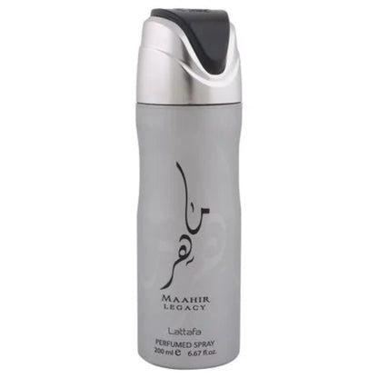 Lattafa Maahir Legacy Perfumed Body Spray 200 ml Long-Lasting Freshness & Luxurious Scent