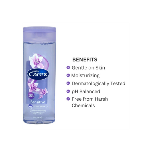 Cussons Carex Sensitive Bath Soak Liquid 500ml