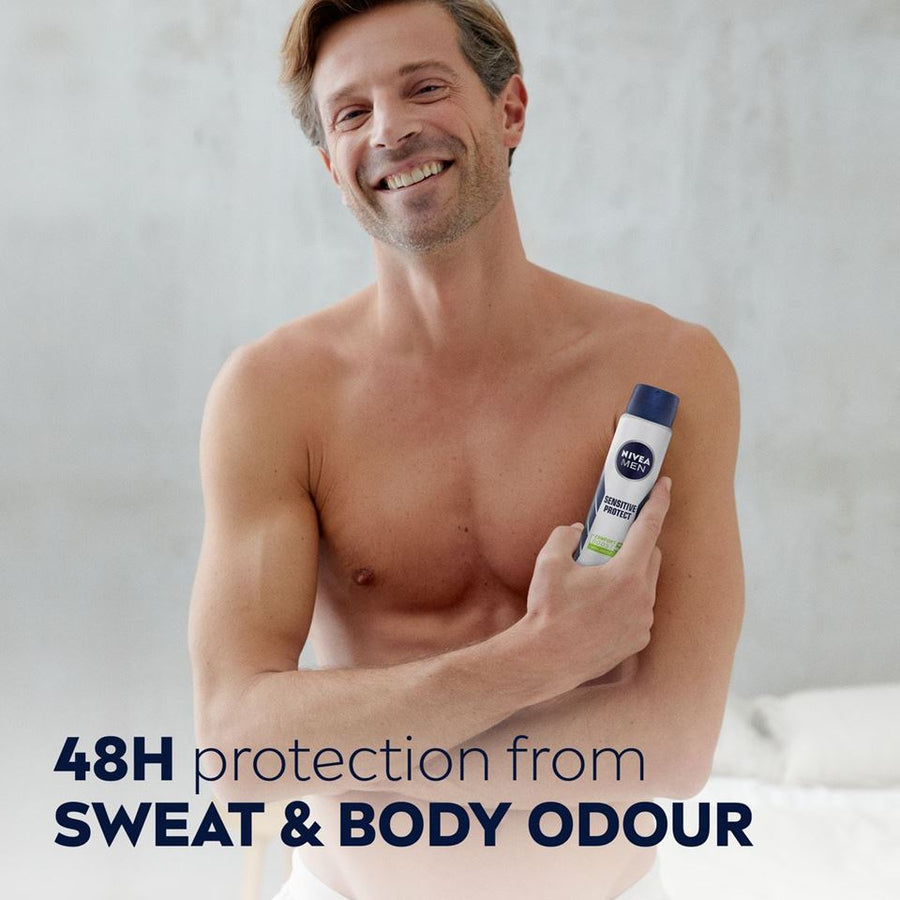 Nivea Men Sensitive Protect Quick Dry 48H Anti-Perspirant Deodorant Spray 150ml