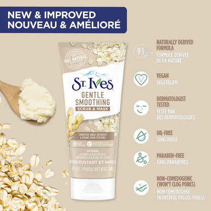 St. Ives Gentle Smoothing Oatmeal Facial Scrub & Mask 150g
