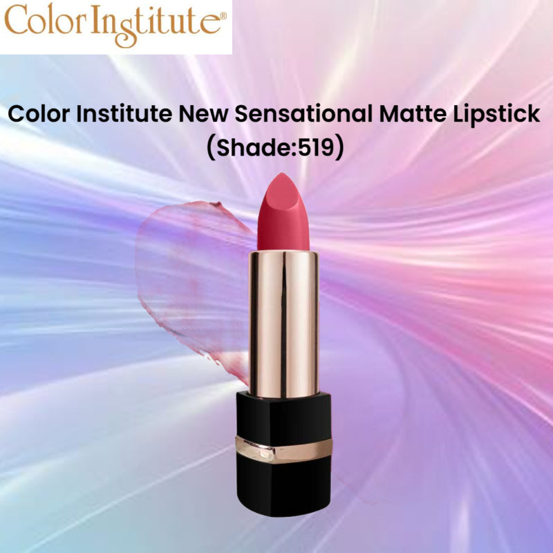 Color Institute New Sensational Matte Lipstick (Shade:519)