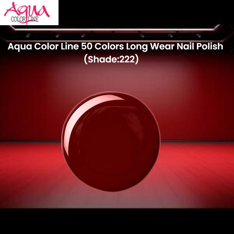 Aqua Color Line 50 Colors Long Wear Nail Polish (Shade:222)