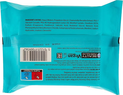 Beauty Formulas Clear Skin Deep Cleansing Facial Wipes 30'S