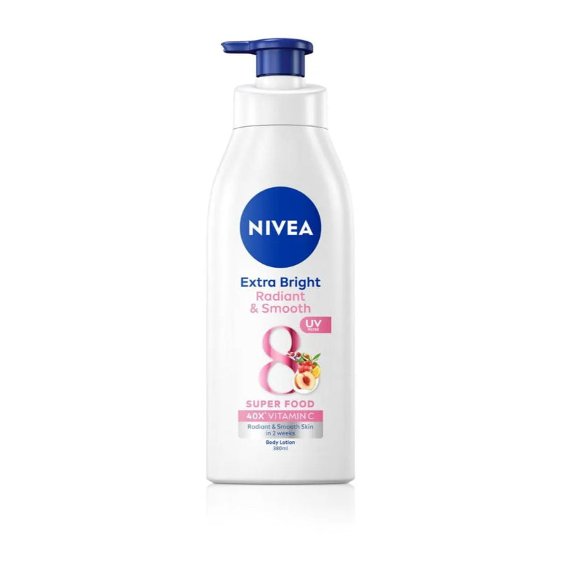 Nivea Extra Bright Radiant & Smooth 8 Super Food 40X Vitamin C Body Lotion UV Filter 380 ml