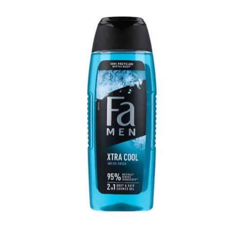 Fa Men Xtra Cool Arctic Fresh 2-in-1 Body & Hair Shower Gel 250ml –100% Recycled Bottle
