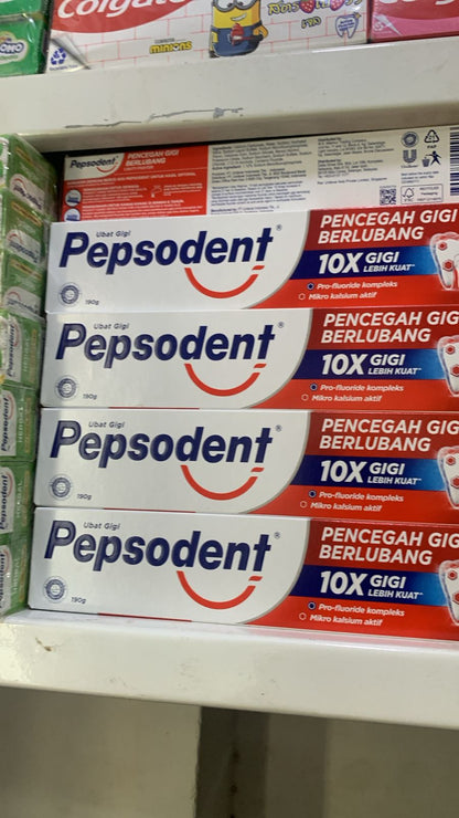Pepsodent Anti-Cavity Toothpaste 190g 10× Stronger Teeth Protection Formula