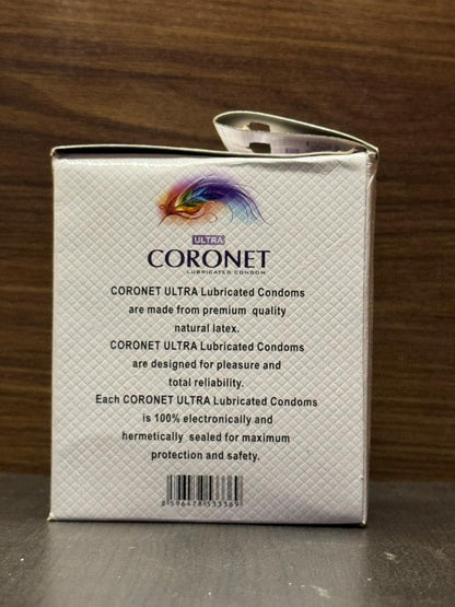 INNO Coronet Lubricated Condoms 3 Pcs - Ultra Smooth, Safe & Comfortable Protection for Men | Long Lasting Feel