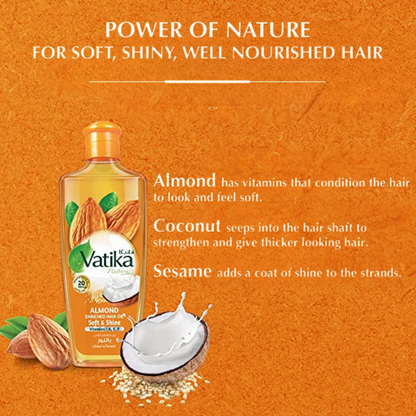 Dabur Vatika Almond Enriched Hair Oil Soft & Shine 200ml