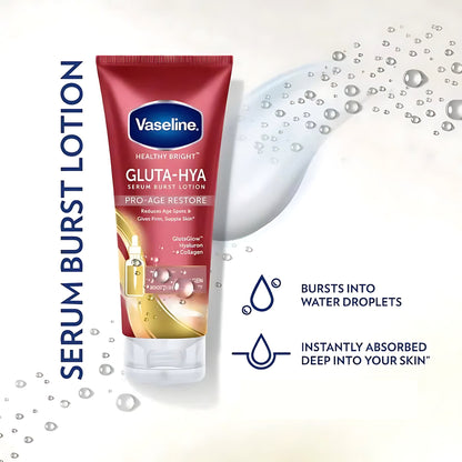 Vaseline Healthy Bright Gluta-Hya Serum Burst Lotion Pro-Age Restore 70x 290ml