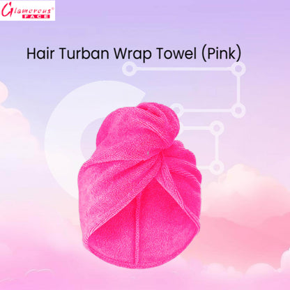 Glamorous Face Hair Turban Wrap Towel (Pink)