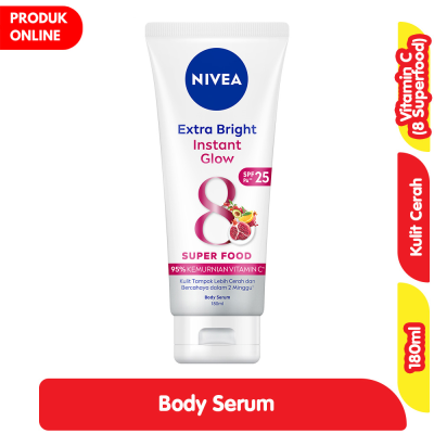 Nivea Extra Bright Instant Glow Super Food Body Serum SPF25 PA++ 180ml