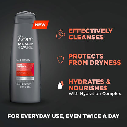 Dove Men + Care 2 in 1 Shampoo + Conditioner Hair Defense 355ml
