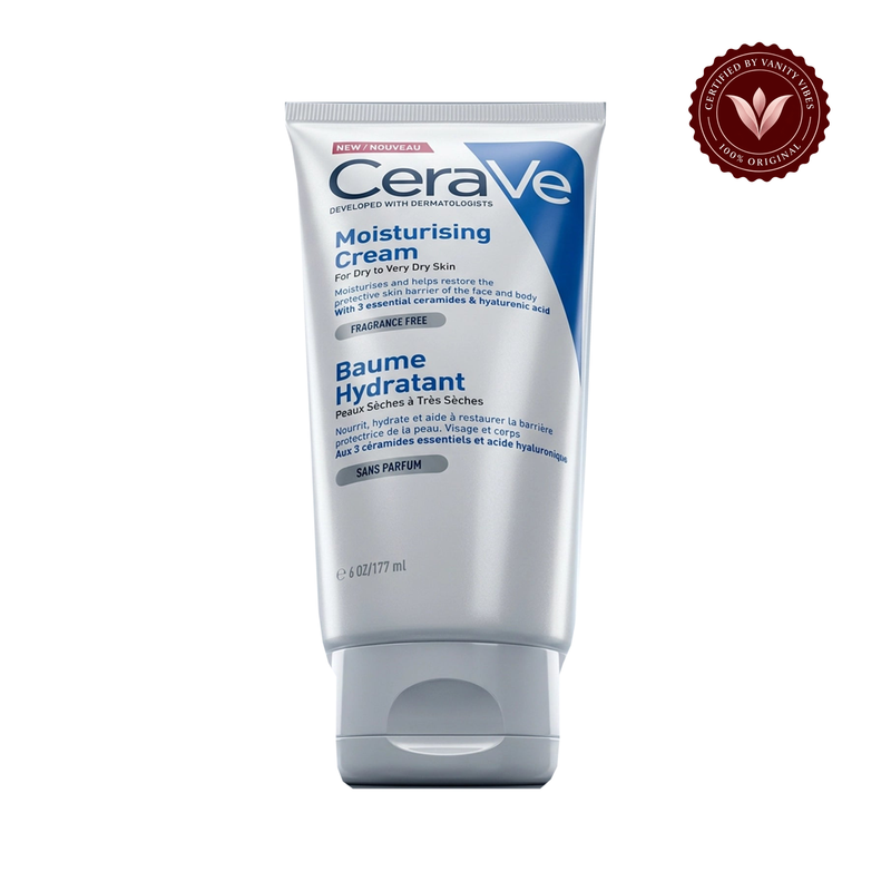 CeraVe Moisturizing Cream 177 ml front with Vanity Vibes badge