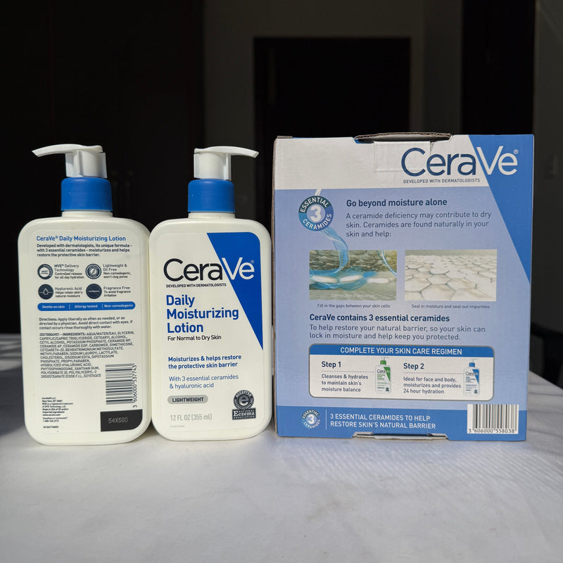 CeraVe Daily Moisturizing Lotion two-bottle 355 ml multipack alternate view