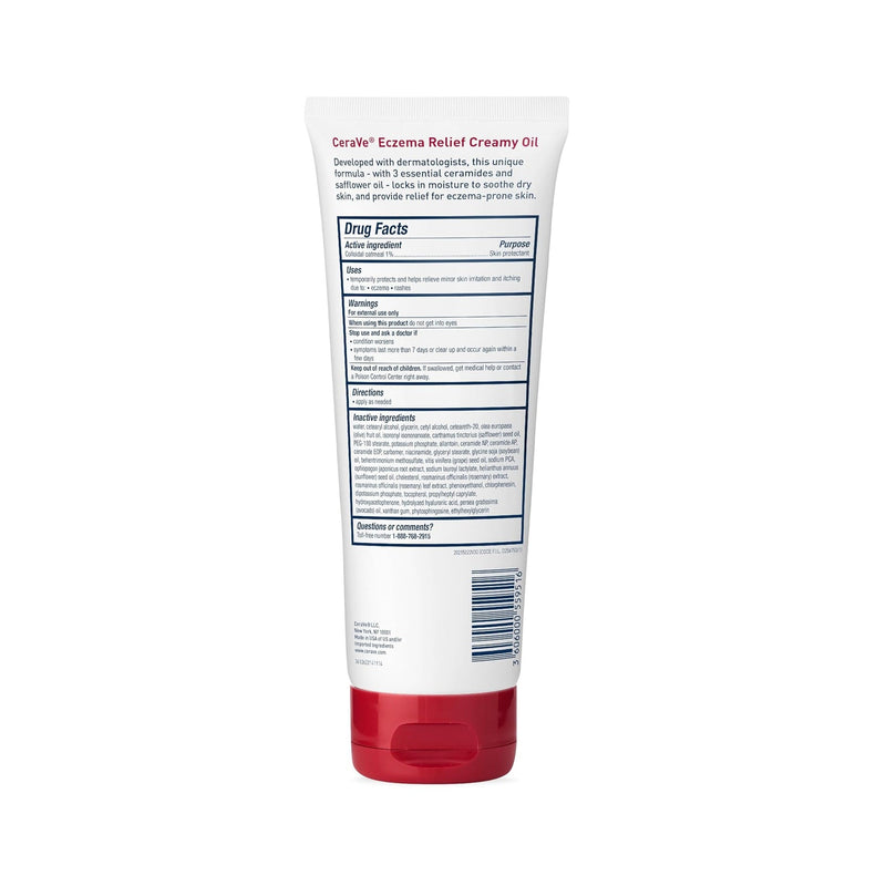 CeraVe Eczema Relief Creamy Oil 236 ml back view