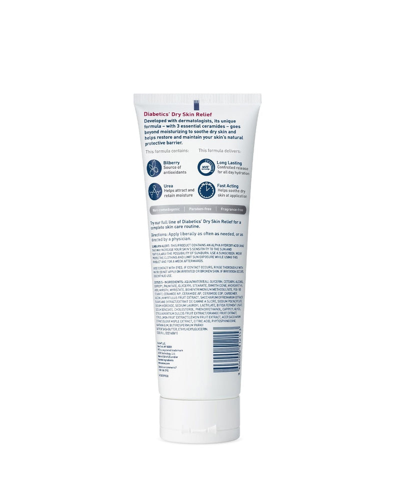 CeraVe Diabetics Dry Skin Relief Moisturizing Cream back view