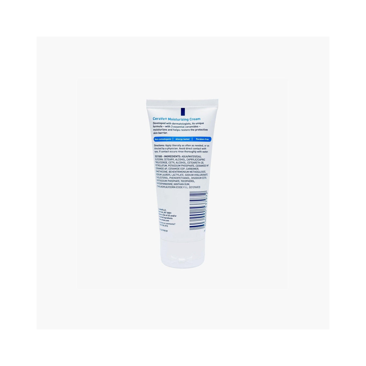 CeraVe Moisturizing Cream 236 ml matching rear and barcode view