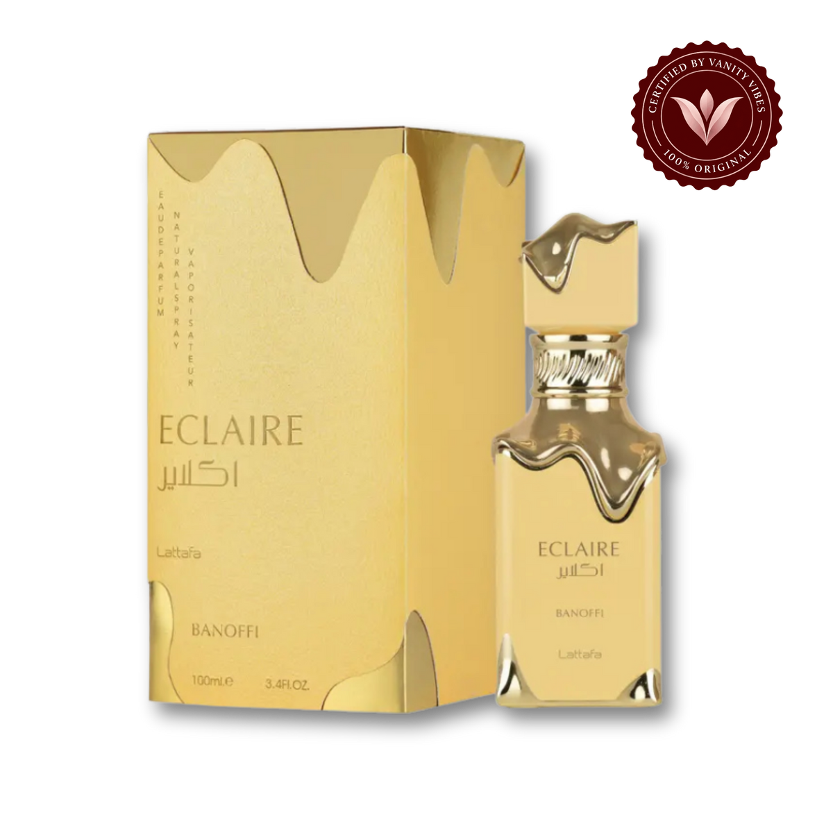 Lattafa Eclaire Banoffi Eau de Parfum 100ml - Long Lasting Sweet Gourmand Unisex Arabic Fragrance for Men & Women