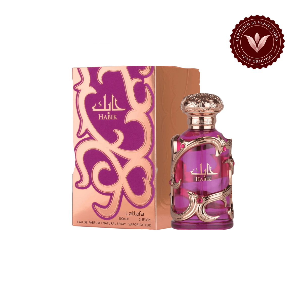 Lattafa Habik Eau de Parfum 100ml - Original Long-Lasting Elegant Floral Perfume for Women